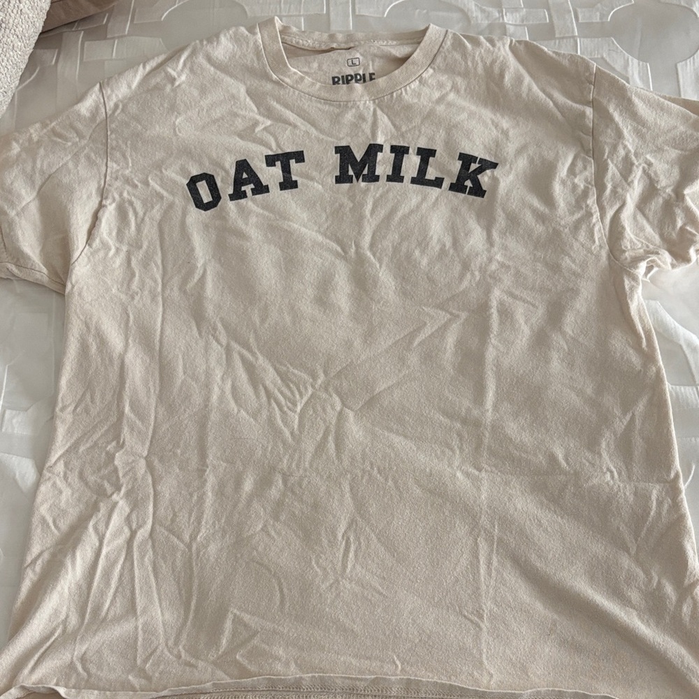 Riddle Cream 'Oat Milk' Short Sleeve Tee